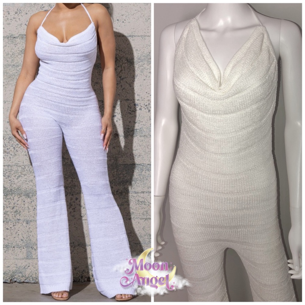 🤍Juliet Yarn Crochet Halterneck Jumpsuit🤍